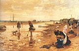 Alfred Glendening A day at the seaside painting